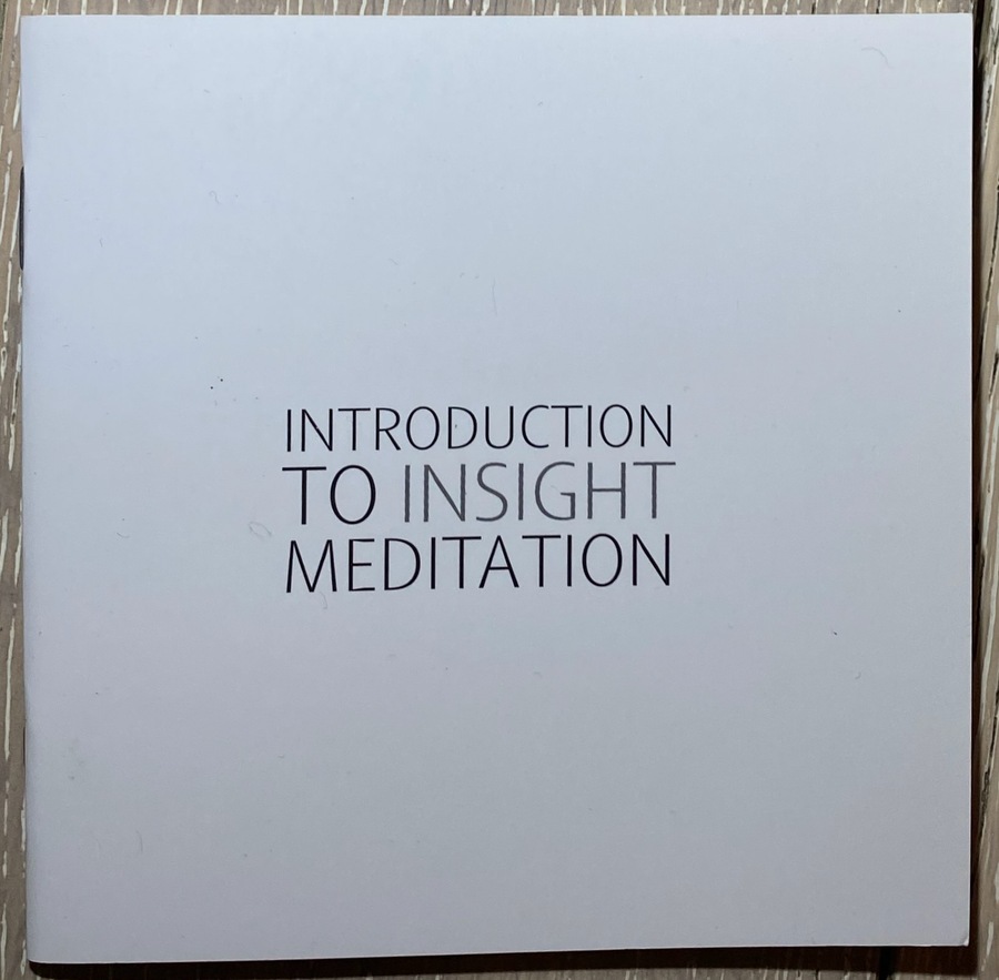 Coperta cărții Introduction to Insight Meditation